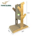 8-sided base scratching post (42×23 cm)